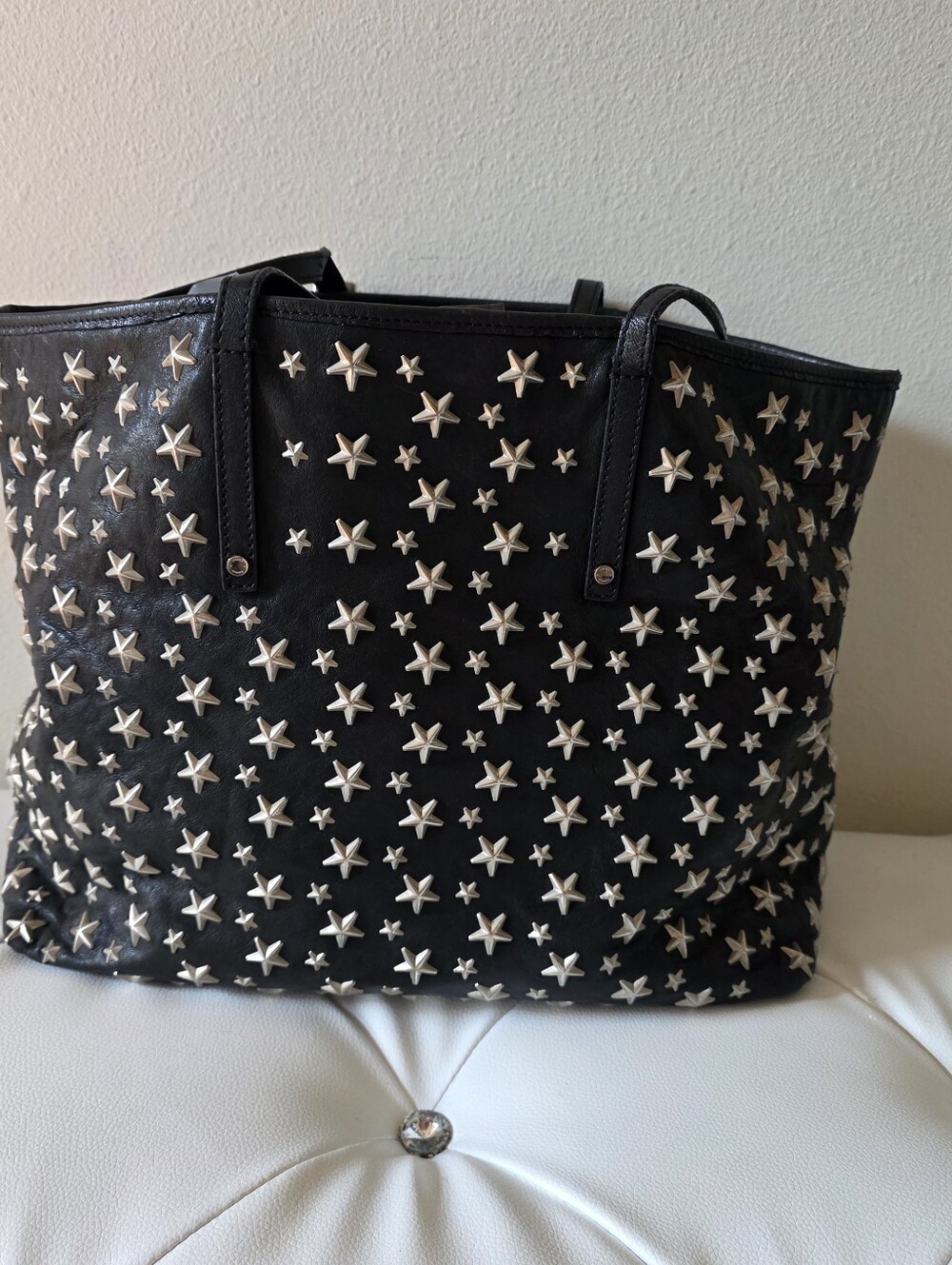Jimmy Choo Black Studded Star Tote Bag - Picture 7 of 11